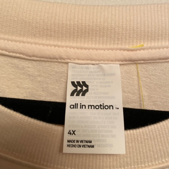 All in Motion Ivory French Terry Sweatshirt…size 4X - Picture 4 of 6